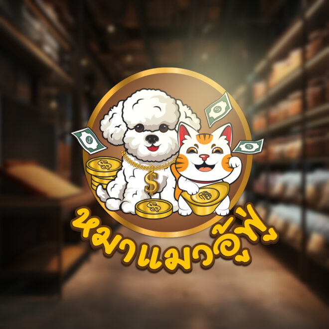 โลโก้ร้านอาหารสัตว์ ราคาหลักร้อย ออกแบบสวย